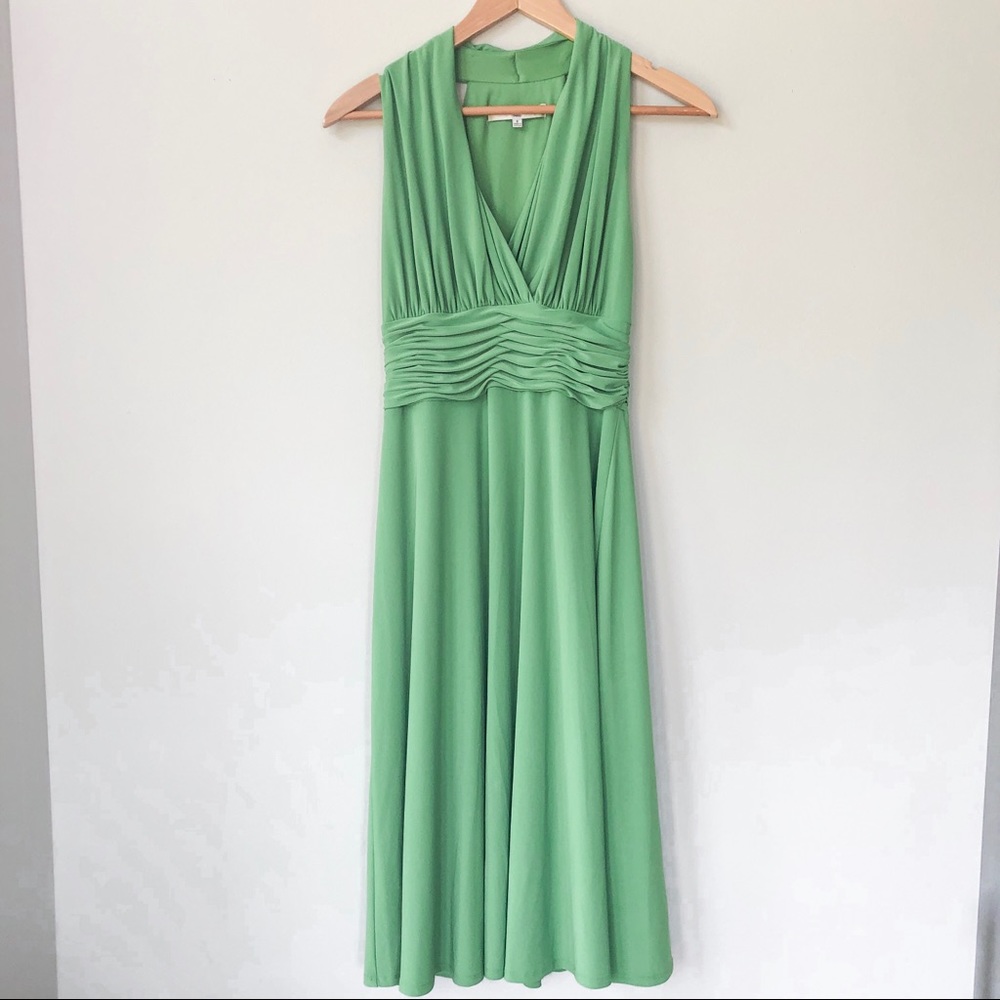 Evan-Picone Green Midi Dress